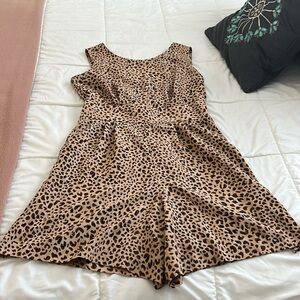 Leopard short romper